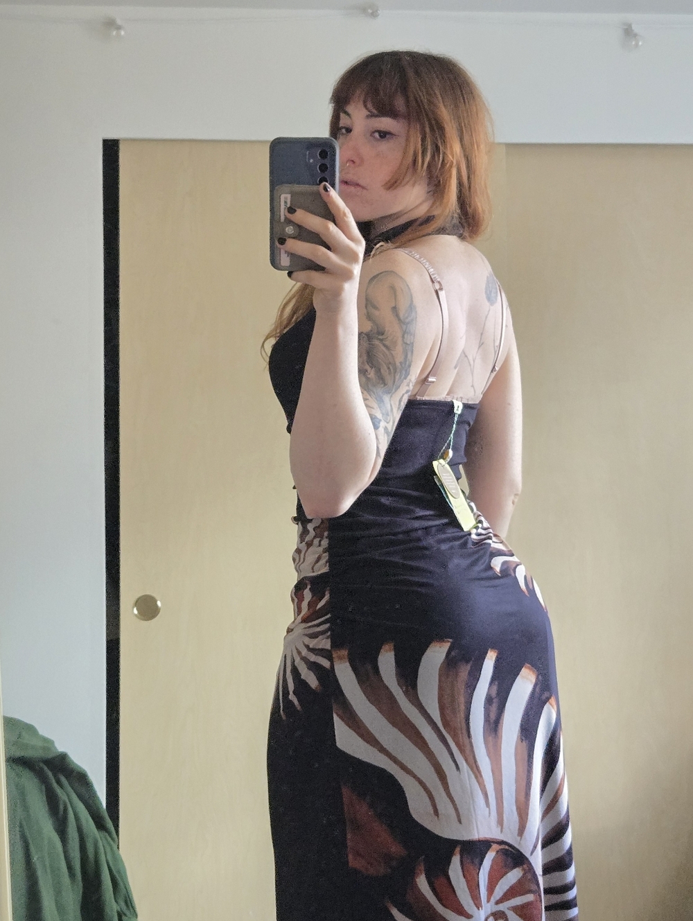 New Farm Rio Halter Goth Nautical Amonite Dress M - Picture 5 of 10